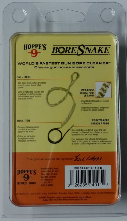 Hoppes Boresnake 24011 Rifle back